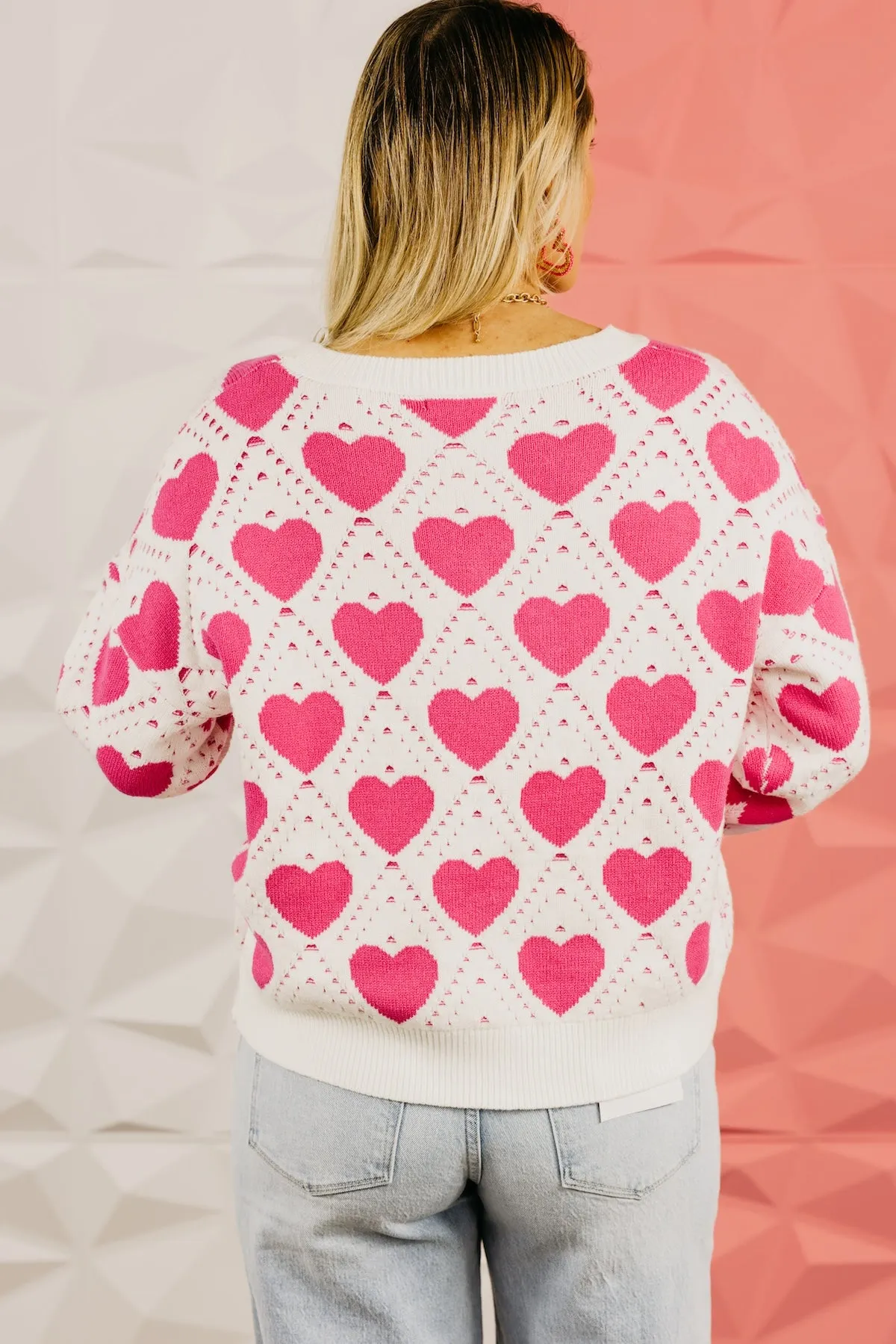 The Taylin Lattice Heart Sweater