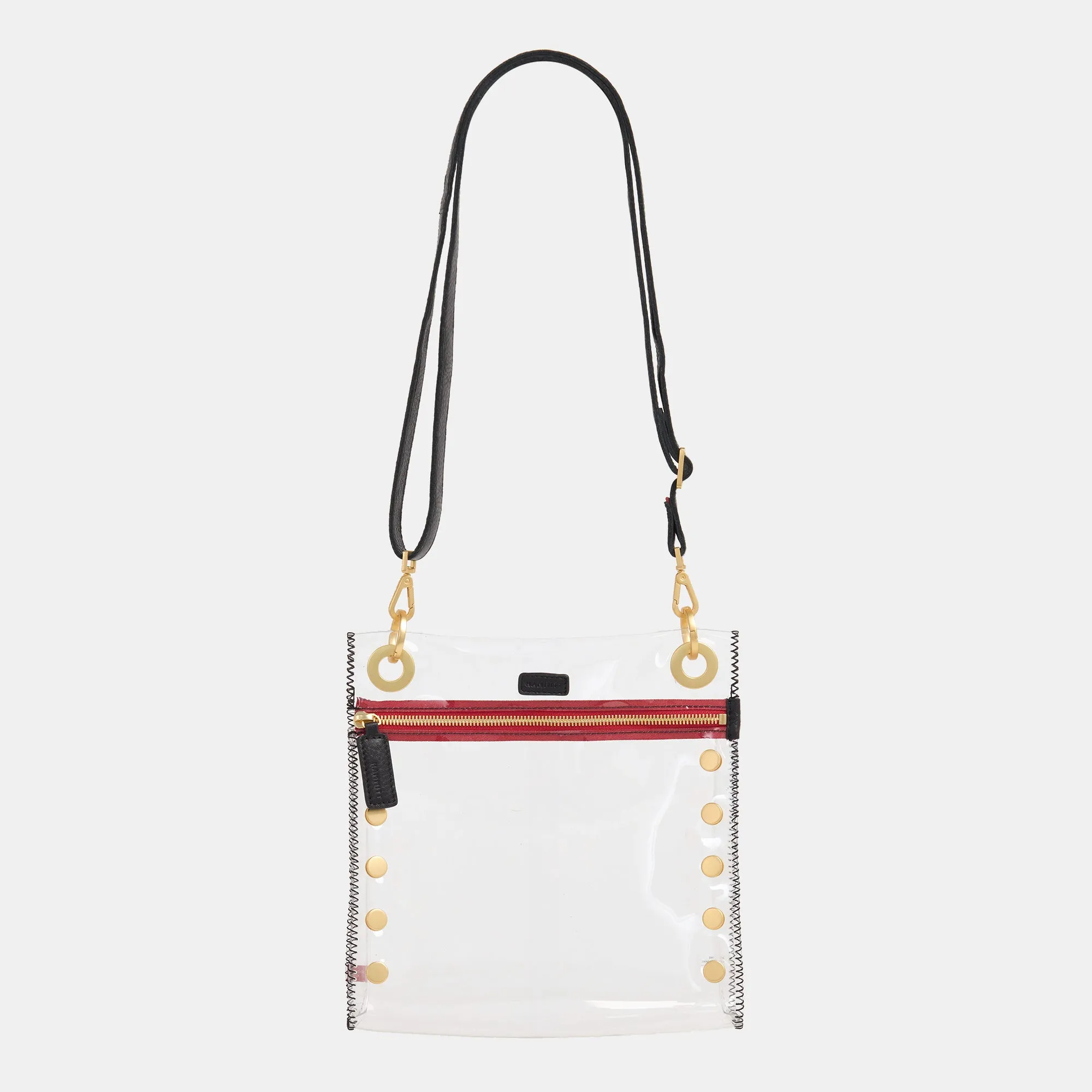 Tony | Clear Black/Brushed Gold Red Zip | Med