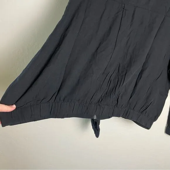 Torrid Black Double Gauze Zip Front Jacket 2X NWT 40721215