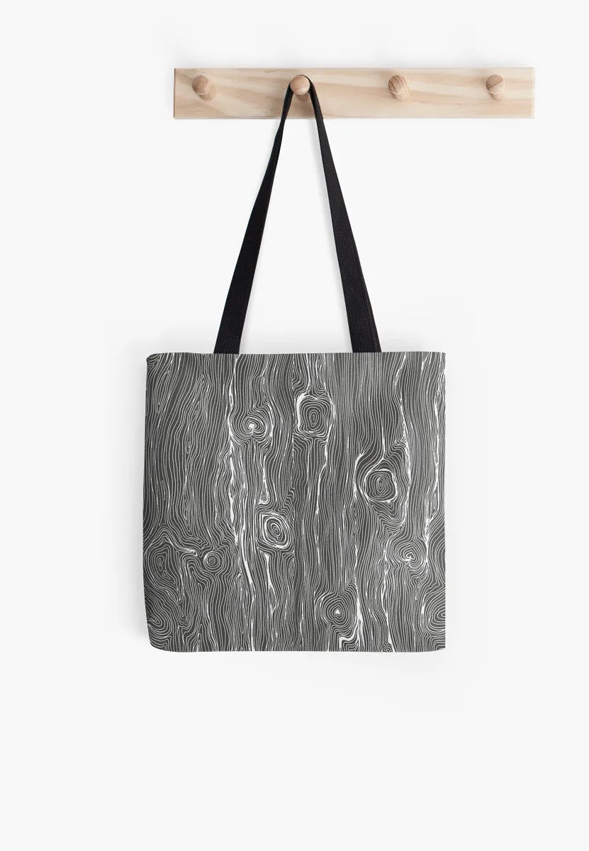 Tote Bag 'Dark Grey Wood Grain'