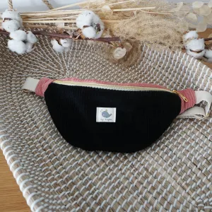 Treasure Bag - Black & Vieux Rose