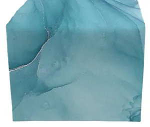 Turquoise Blue Watercolor Table Runner