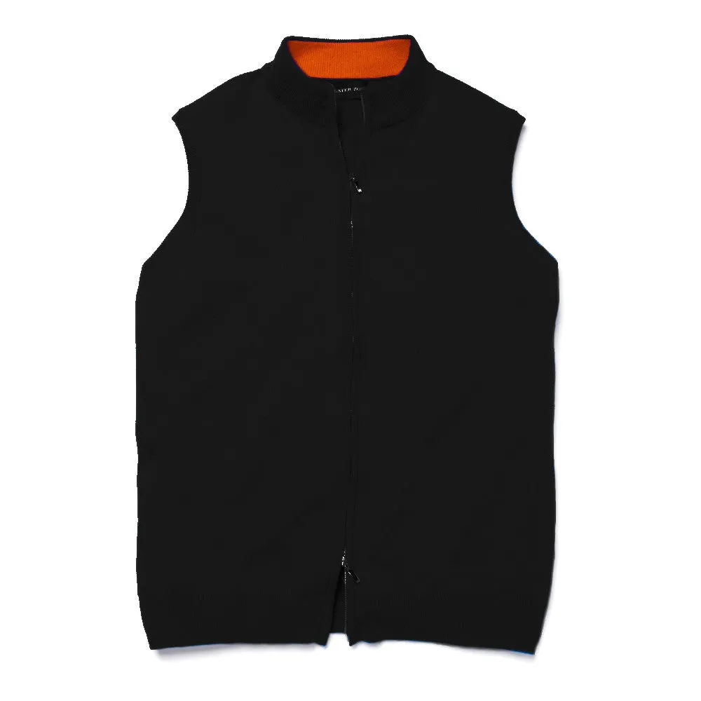 TWO TONE DOUBLE ZIP VEST