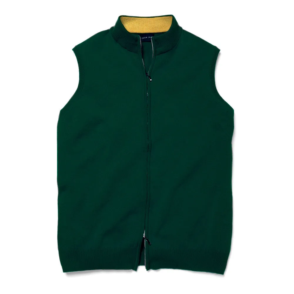 TWO TONE DOUBLE ZIP VEST