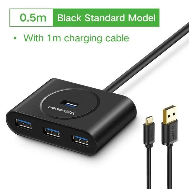 UGREEN USB HUB 3.0 External 4 Port USB Splitter with Micro USB Power Port for iMac