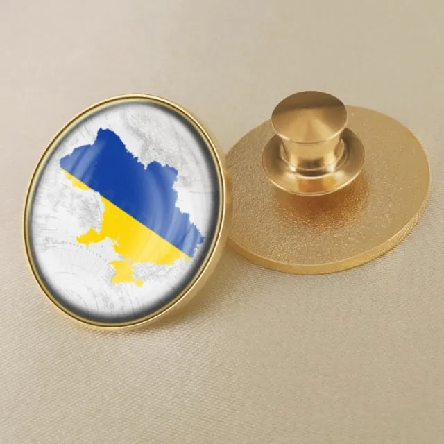 Ukrainian Flag Brooch