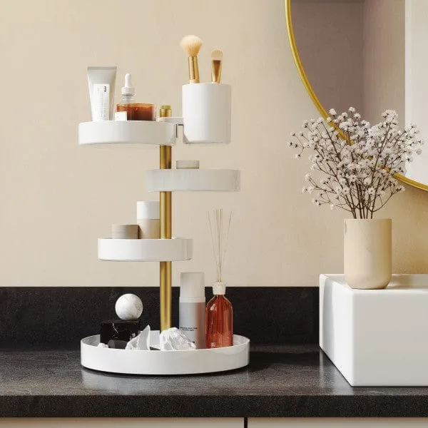 Umbra Pirouette Organizer White & Brass UMB1015097524
