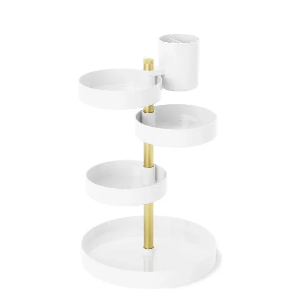 Umbra Pirouette Organizer White & Brass UMB1015097524