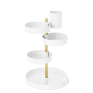 Umbra Pirouette Organizer White & Brass UMB1015097524