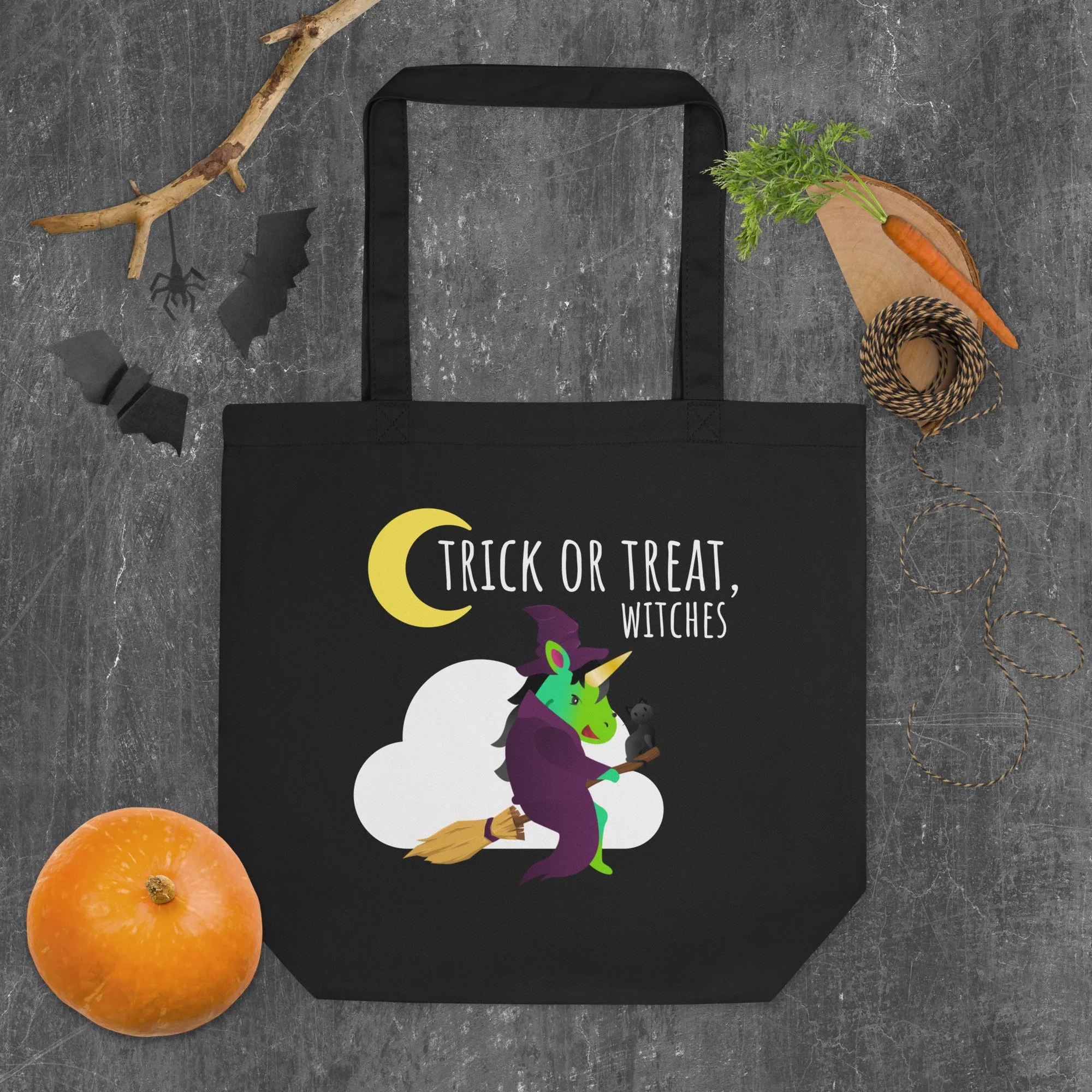 Unicorn Witch Candy Eco Tote Bag by Sovereign