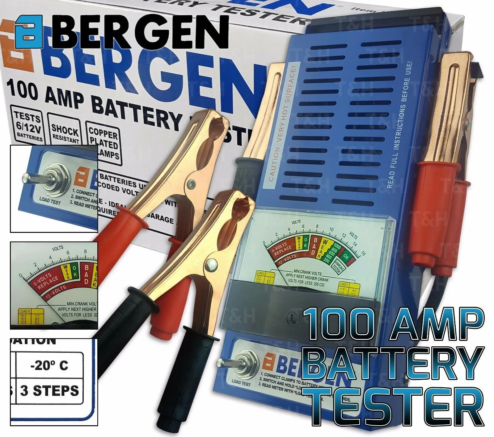 US PRO 6V - 12V 100AMP BATTERY TESTER