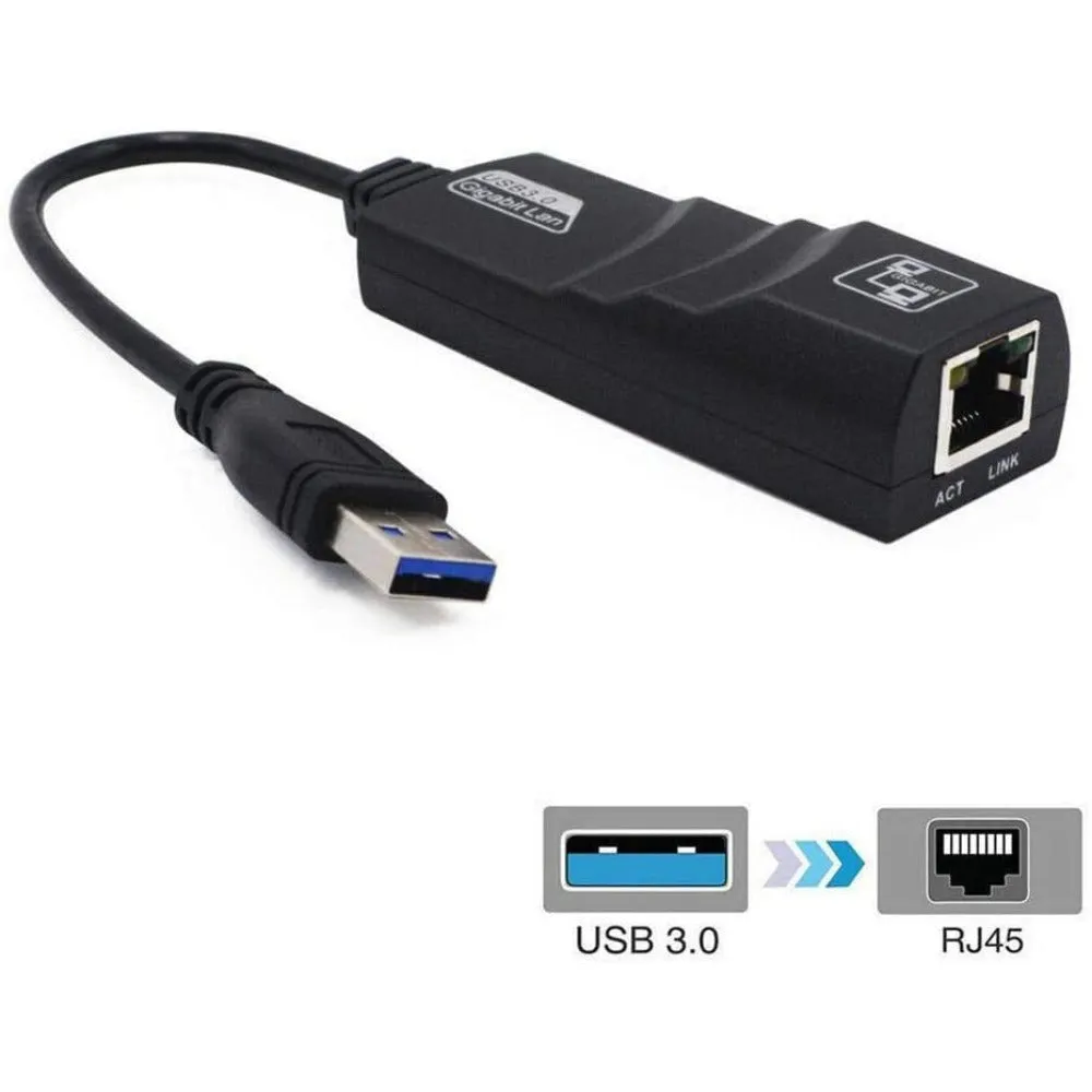 USB 3.0 to Gigabit Ethernet Adapter | 10/100/1000 Mbps can be Used for Laptops, Desktops, Consoles & More