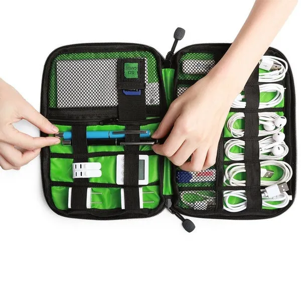 USB Cable Earphone Storage Bag Flash Drive Organizer Digital Gadget Holder