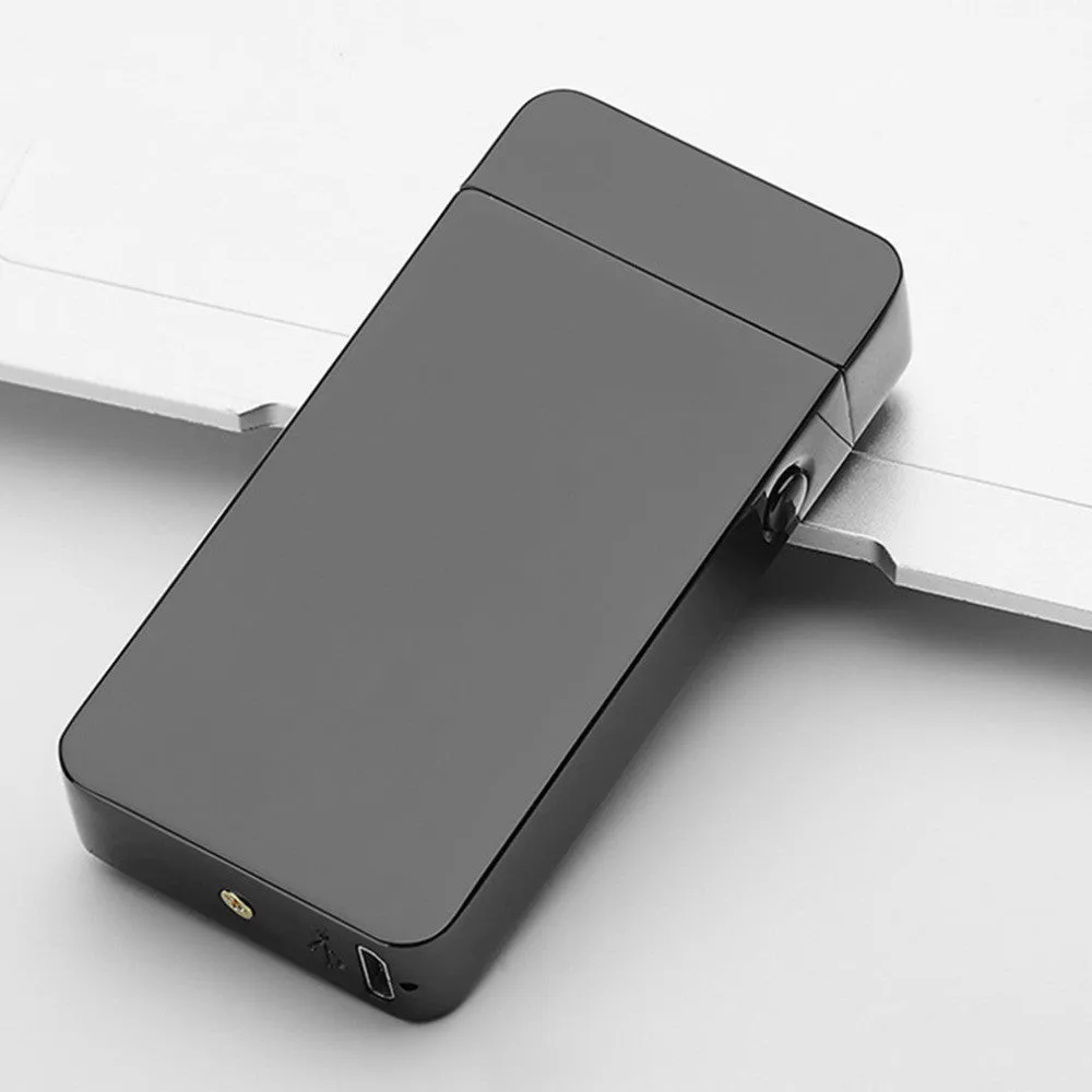 USB Electric Dual Arc Flameless Rechargeable Windproof Lighter.