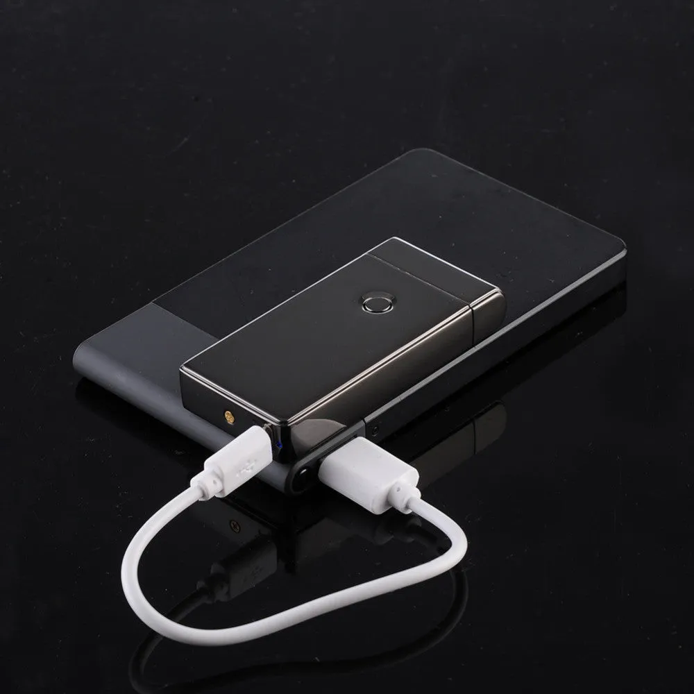 USB Electric Dual Arc Flameless Rechargeable Windproof Lighter.