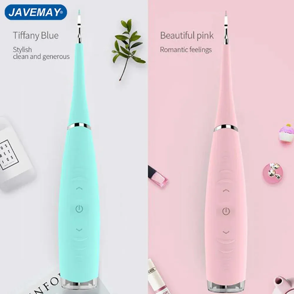 USB Rechargeable Vibrating Sonic Dental Scaler Tooth Plaque Remover Dental Stains Tartar Cleaning Tool Whitens Teeth
