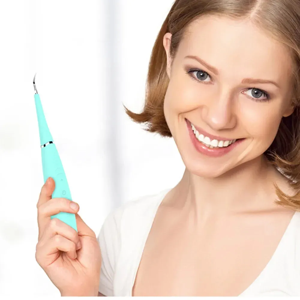 USB Rechargeable Vibrating Sonic Dental Scaler Tooth Plaque Remover Dental Stains Tartar Cleaning Tool Whitens Teeth