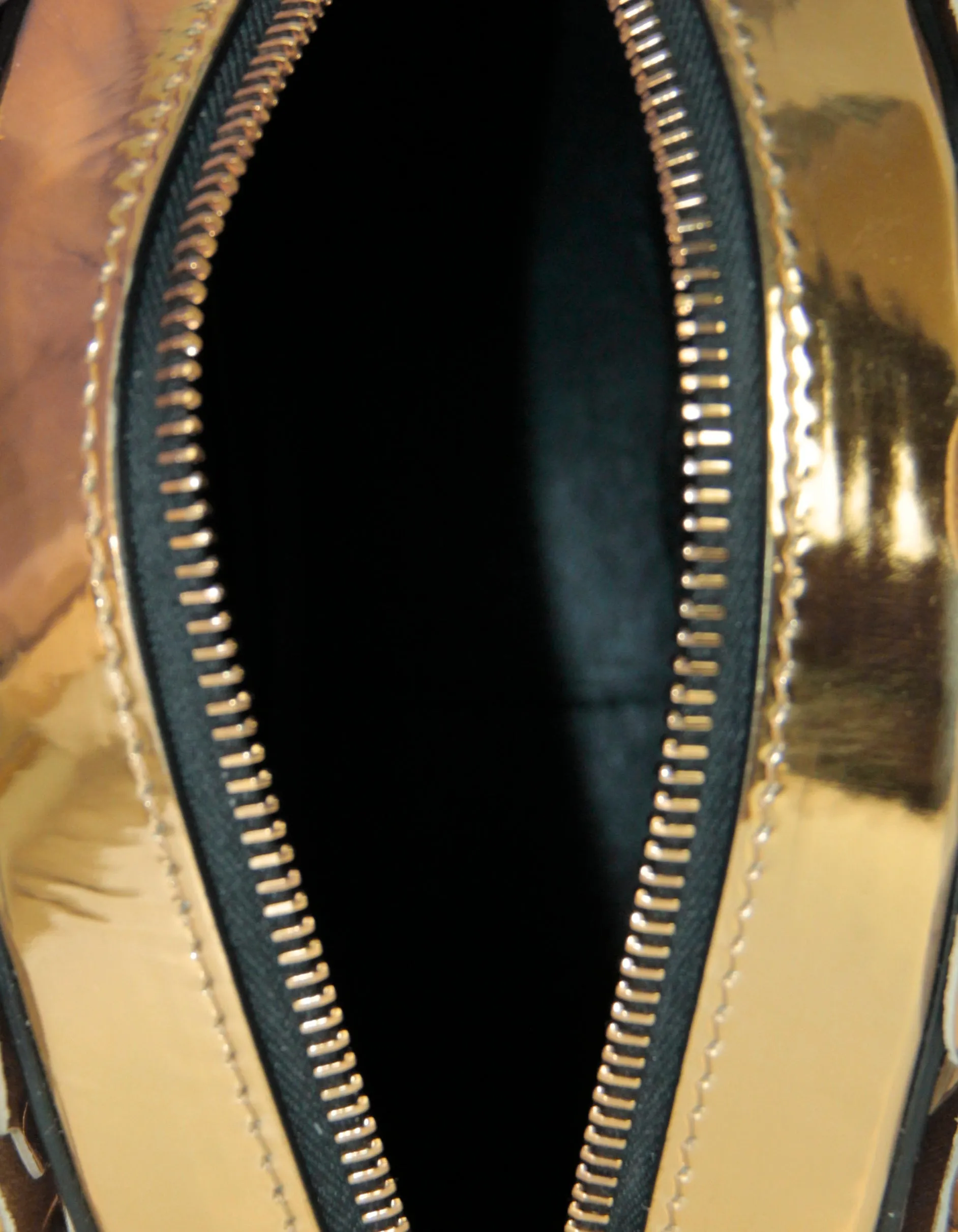 Valentino Gold Leather Atelier Rose 03 Edition Round Crossbody Bag