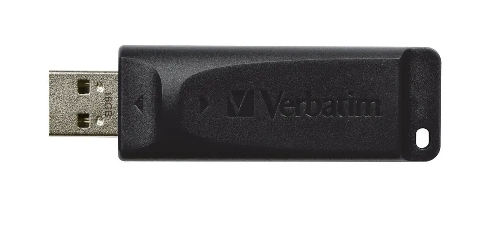 Verbatim 98696 Memoria Usb 16 Gb Slinder Dezlizable Retractil Color Negro