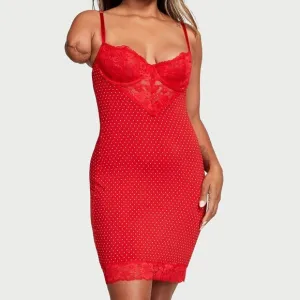 Victorias Secret holiday Christmas Lingerie Slip Dress Small Red