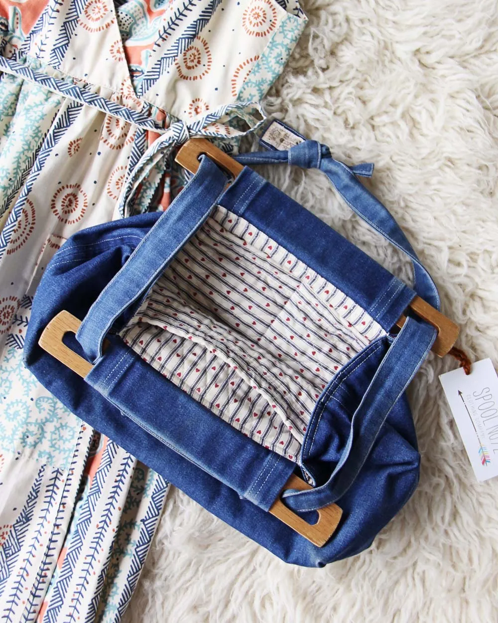 Vintage 70's Denim Tote