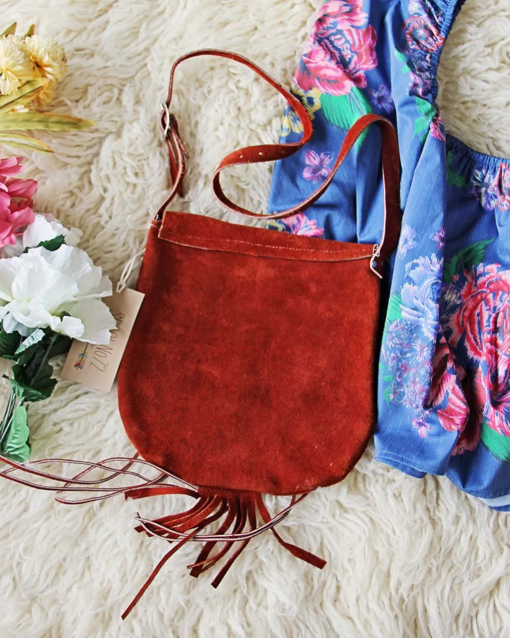 Vintage 70's Suede Tote