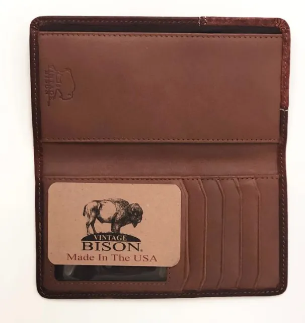 Vintage Bison Yuma Checkbook Wallet