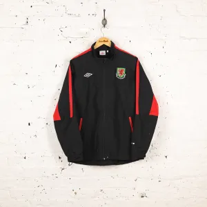 Wales Umbro Football Tracksuit Top - Black - L