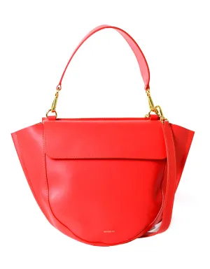 Wandler Red Leather Medium Hortensia Bag w/ Crossbody Strap