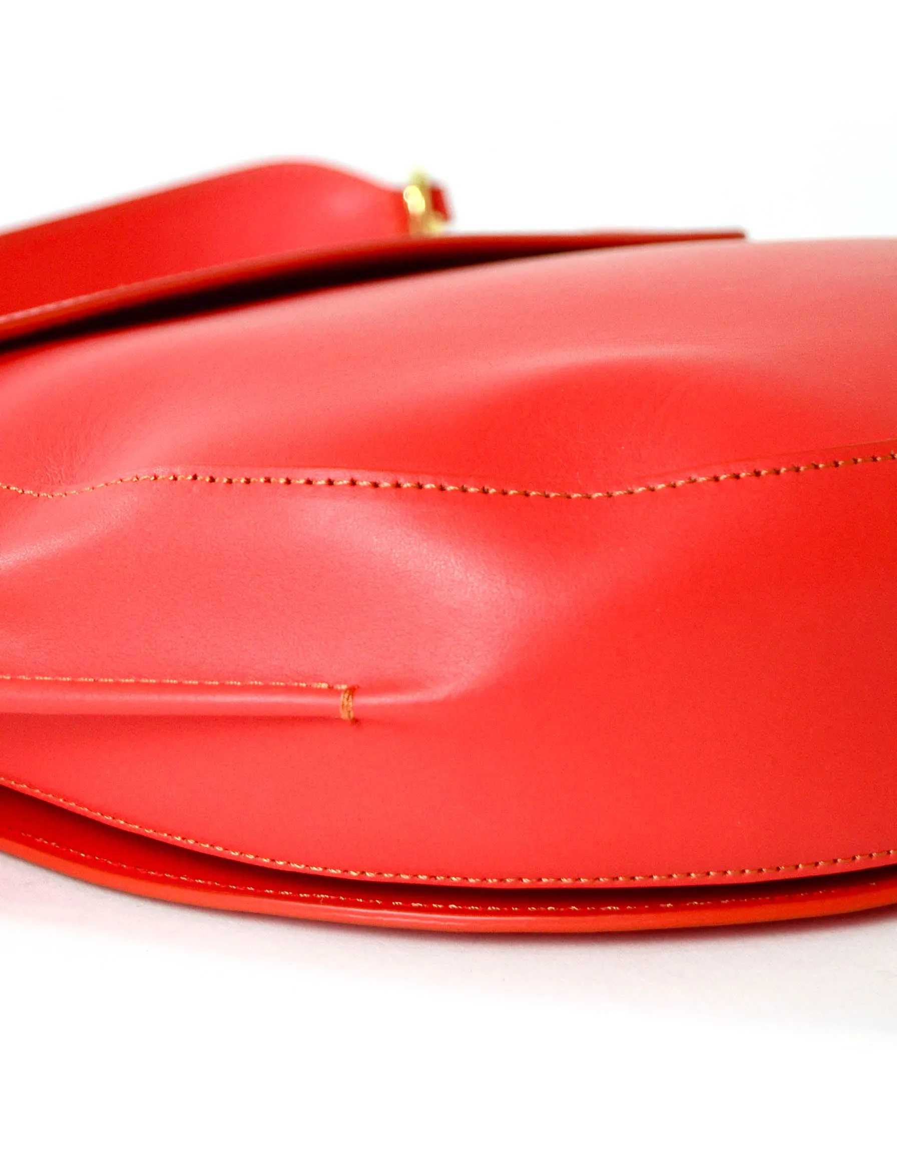 Wandler Red Leather Medium Hortensia Bag w/ Crossbody Strap