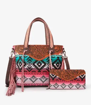 Western Tooled Montana West HANDBAG / WALLET SET