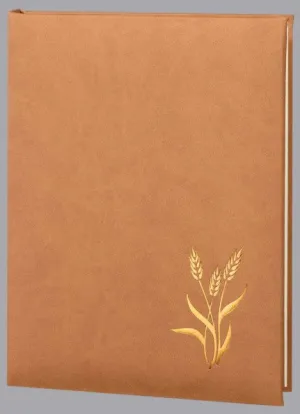 Wheat Funeral Guest Book - 6 Ring - ST7509-BK