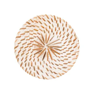 WHITE WASH RATTAN COASTER SET (Set of 6) by POPPY   SAGE