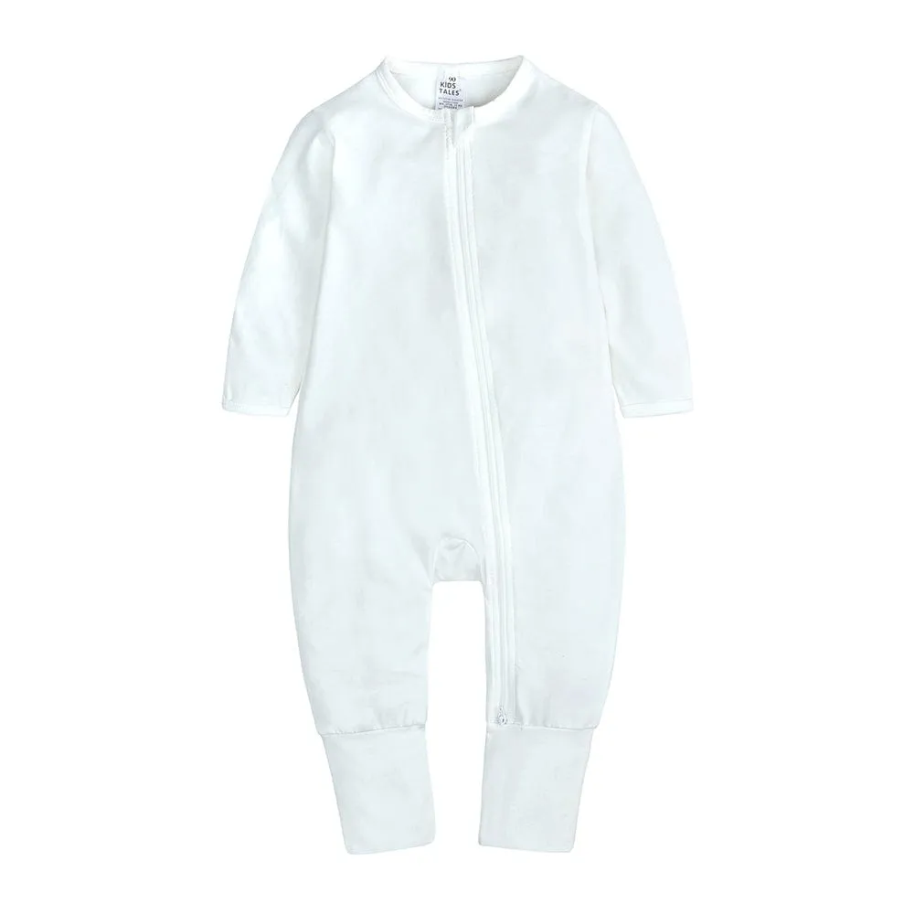 White Zip Sleepsuit