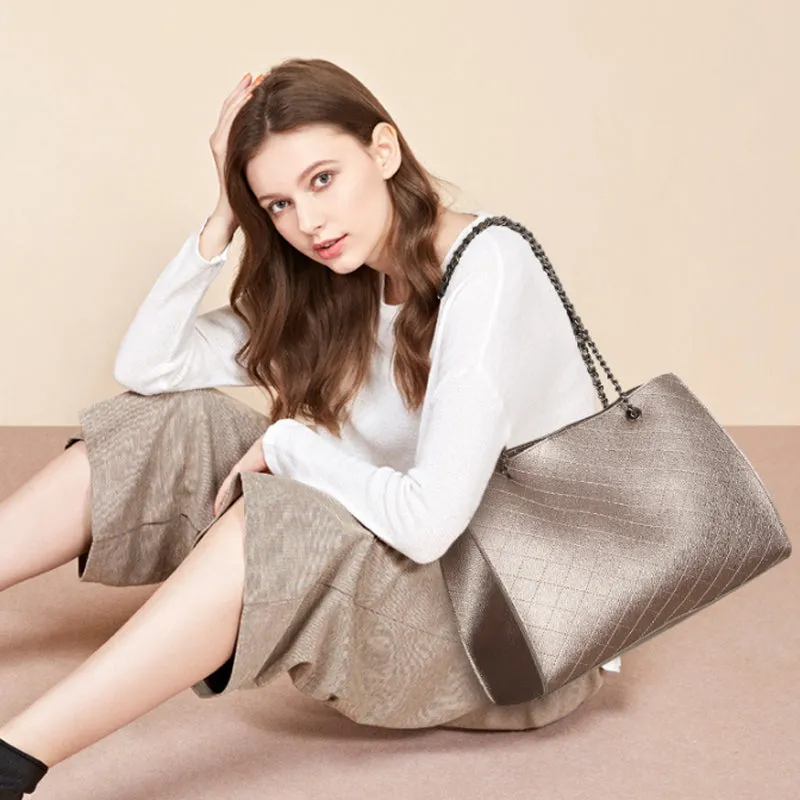 Women's Diamond Lattice Handbag