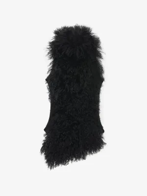 Women's Shearling Sleeveless Top