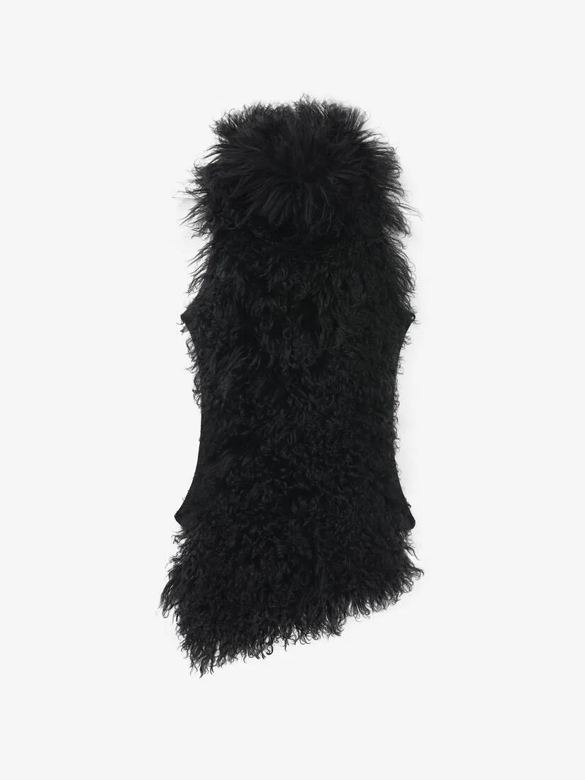 Women's Shearling Sleeveless Top