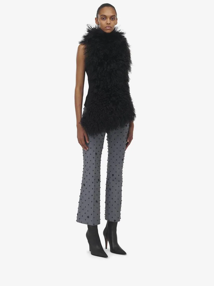 Women's Shearling Sleeveless Top