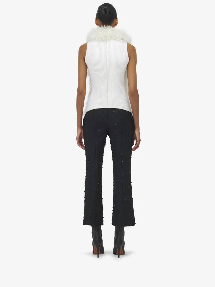 Women's Shearling Sleeveless Top