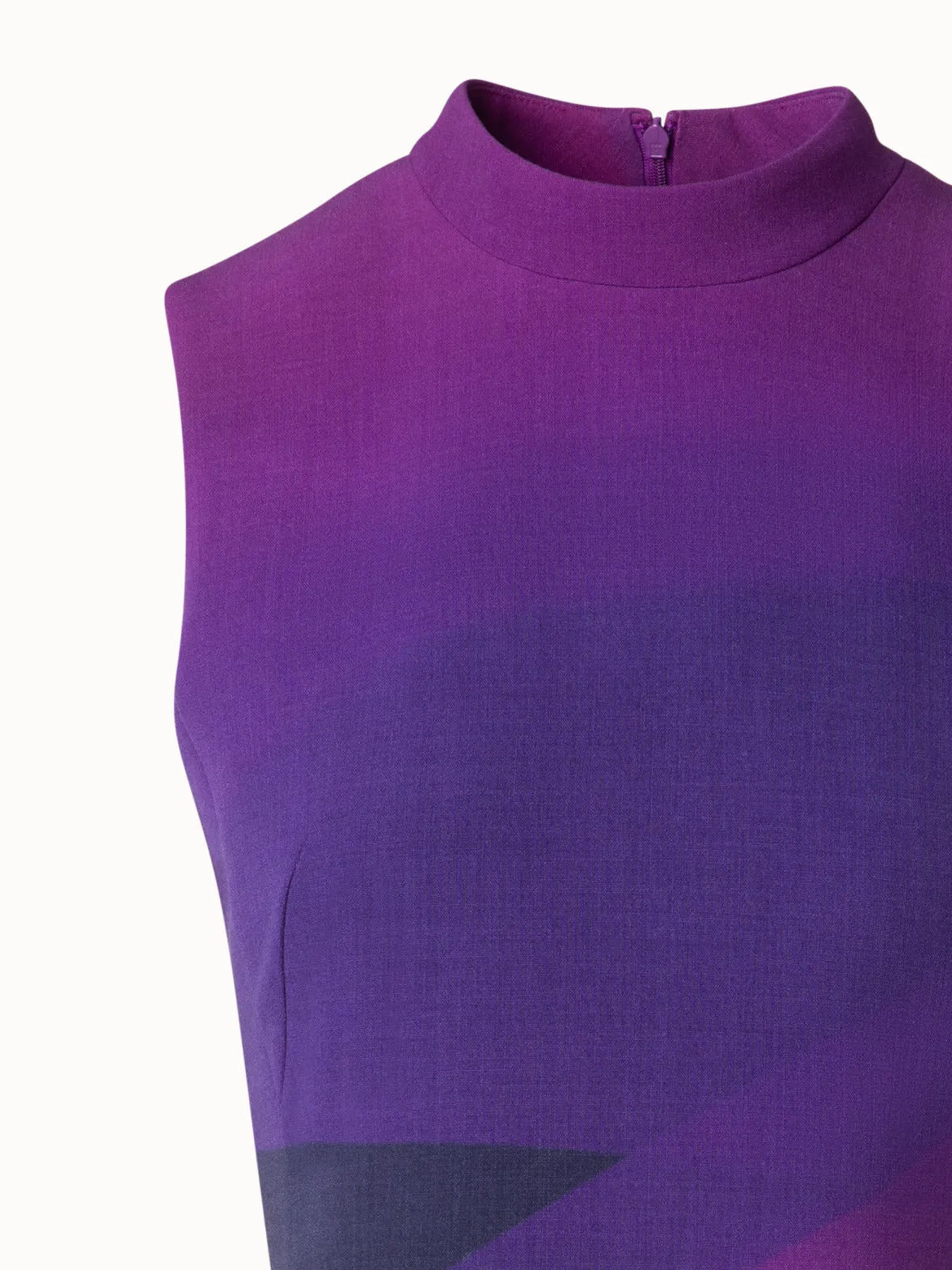 Wool Sheath Dress with Alta Magenta Print
