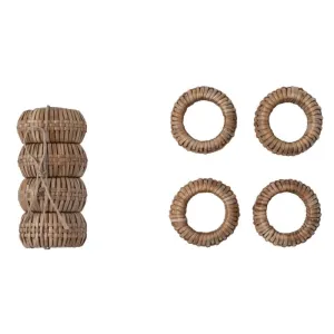 Woven Rattan Napkin Rings-Set of 4