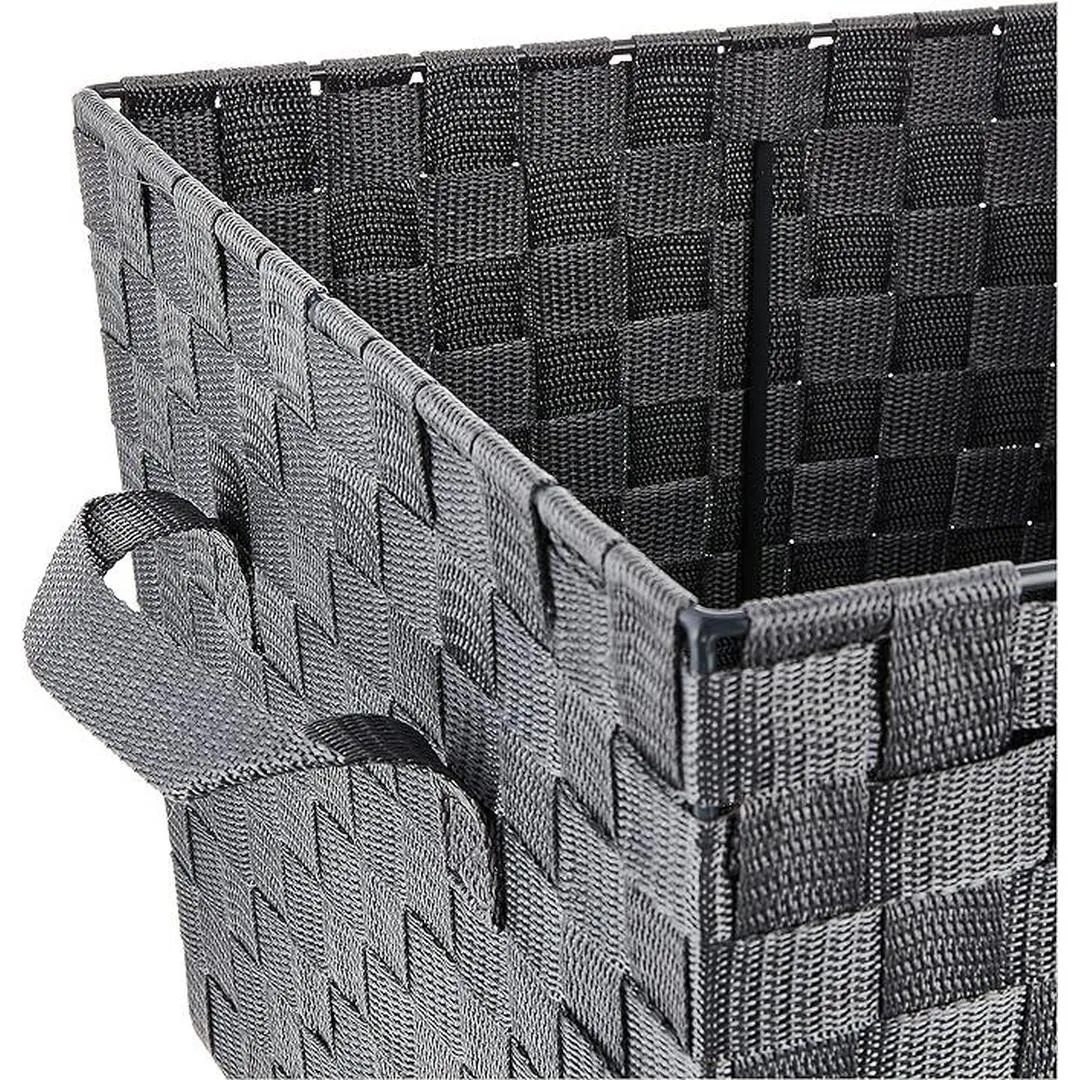 Woven Strap Large Tote Basket-Assorted (13"x 15"x 10")