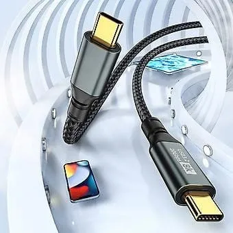 Wzmacniany Kabel Phoneo USB-C do USB-C - 20GBPS 100W 8K 5A - 3m