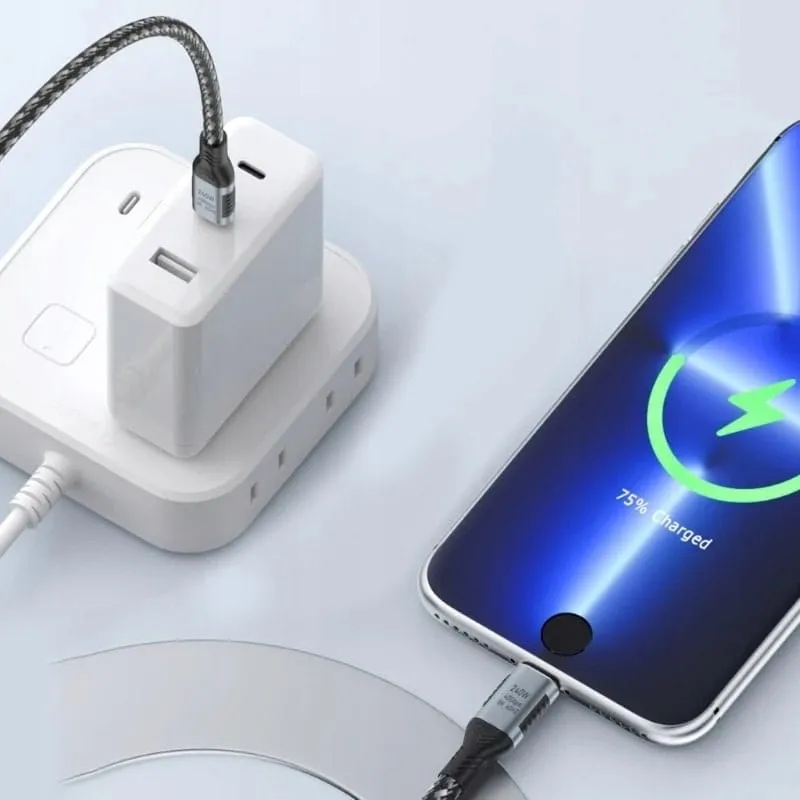 Wzmacniany Kabel USB-C do USB-C Phoneo - 40GBPS 240W 8K 48V 60Hz 5A - 100 cm