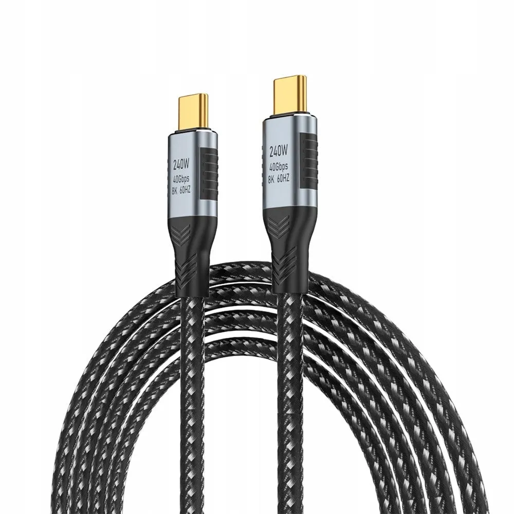 Wzmacniany Kabel USB-C do USB-C Phoneo - 40GBPS 240W 8K 48V 60hZ 5A - 150 cm
