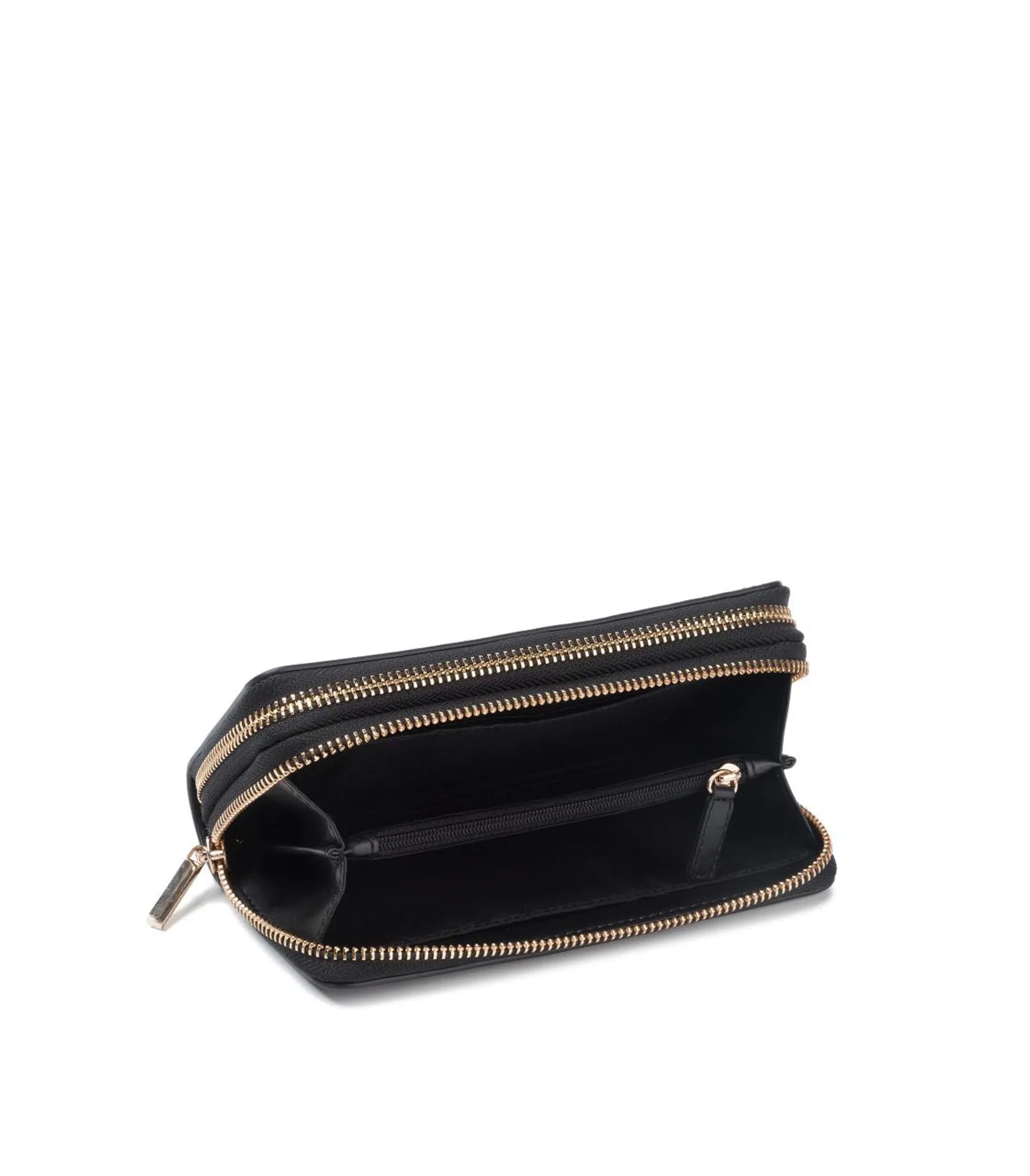 Xl Double Zip Around - Nero