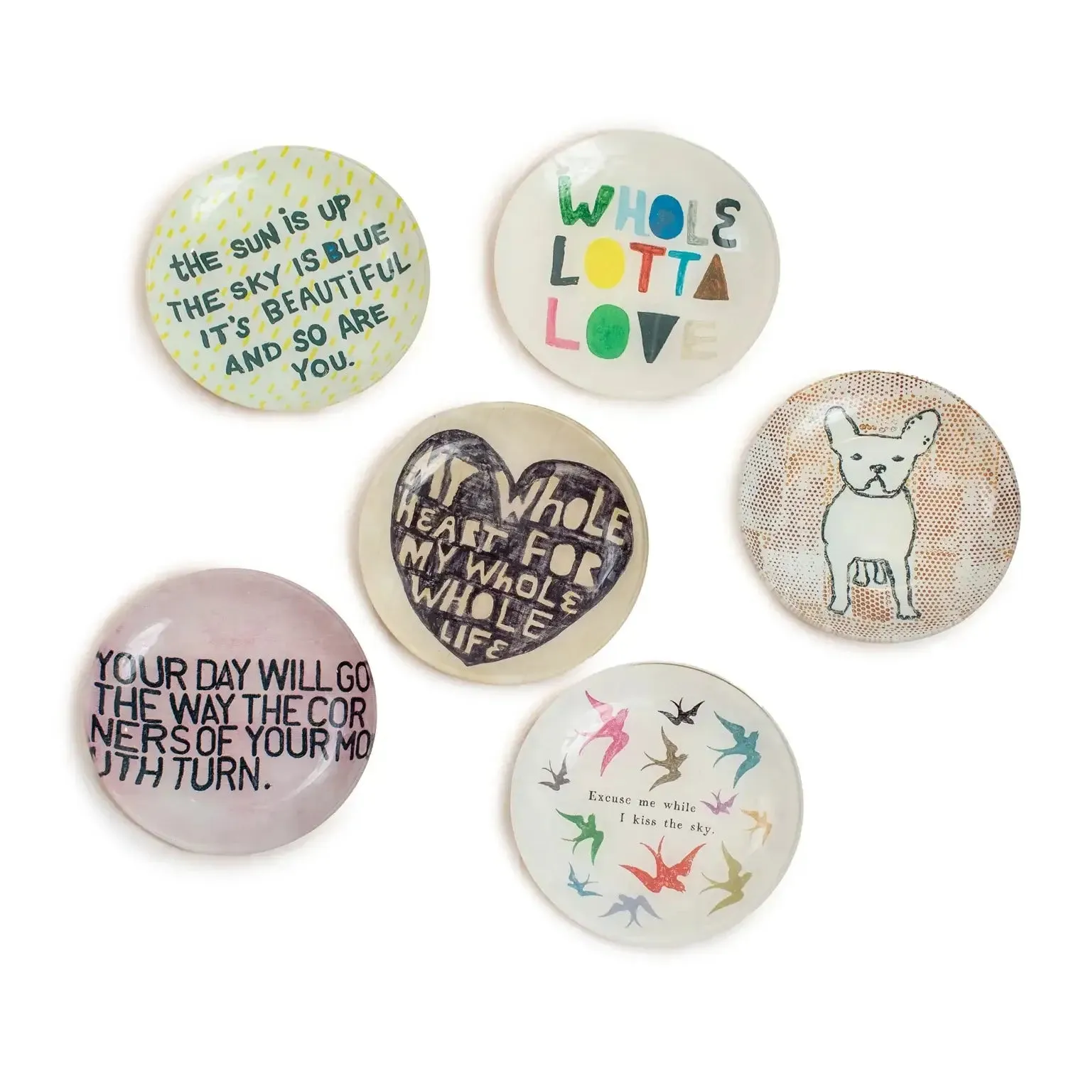 YOUR DAY WILL GO SMALL ROUND DECOUPAGE JEWLERY PLATE