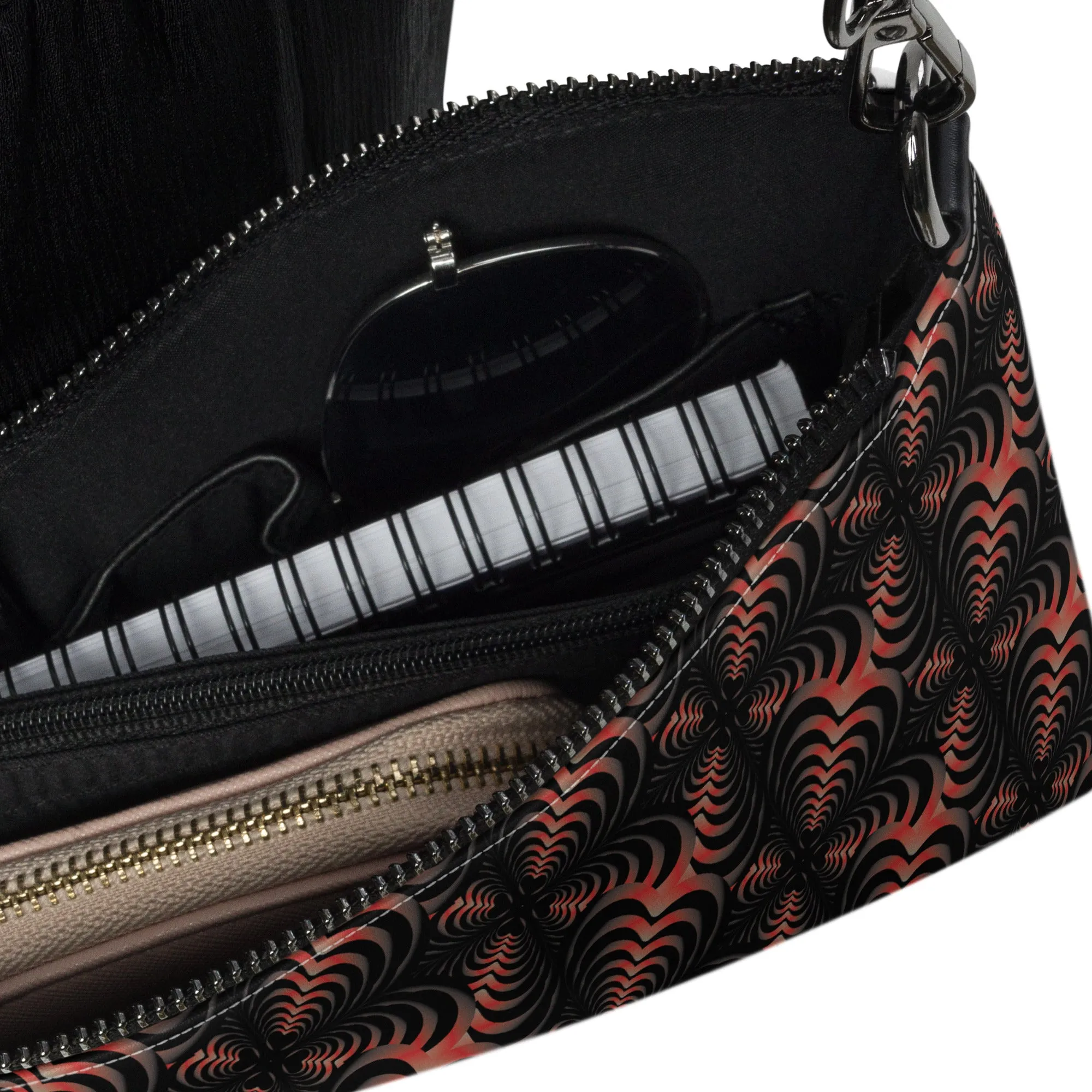Zebra Love™ in Red gradient 1, Crossbody bag