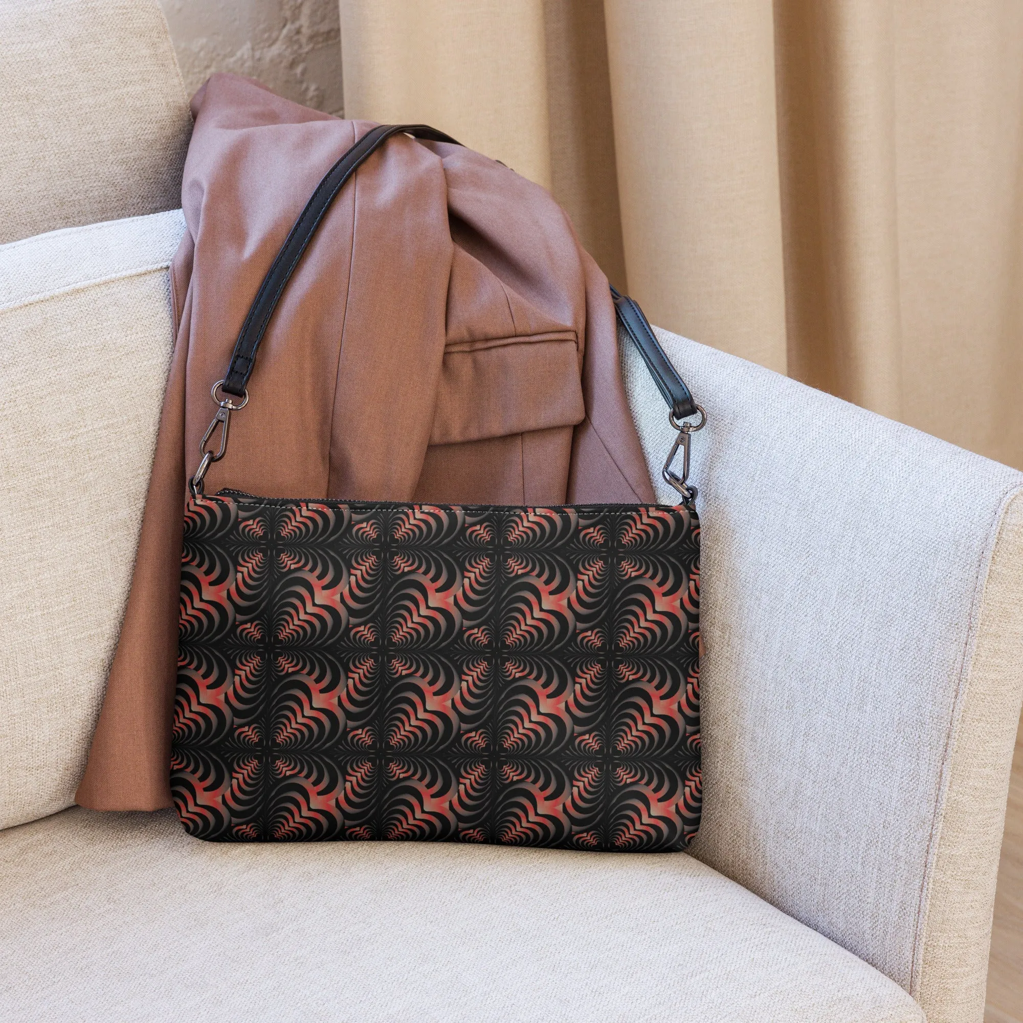 Zebra Love™ in Red gradient 1, Crossbody bag