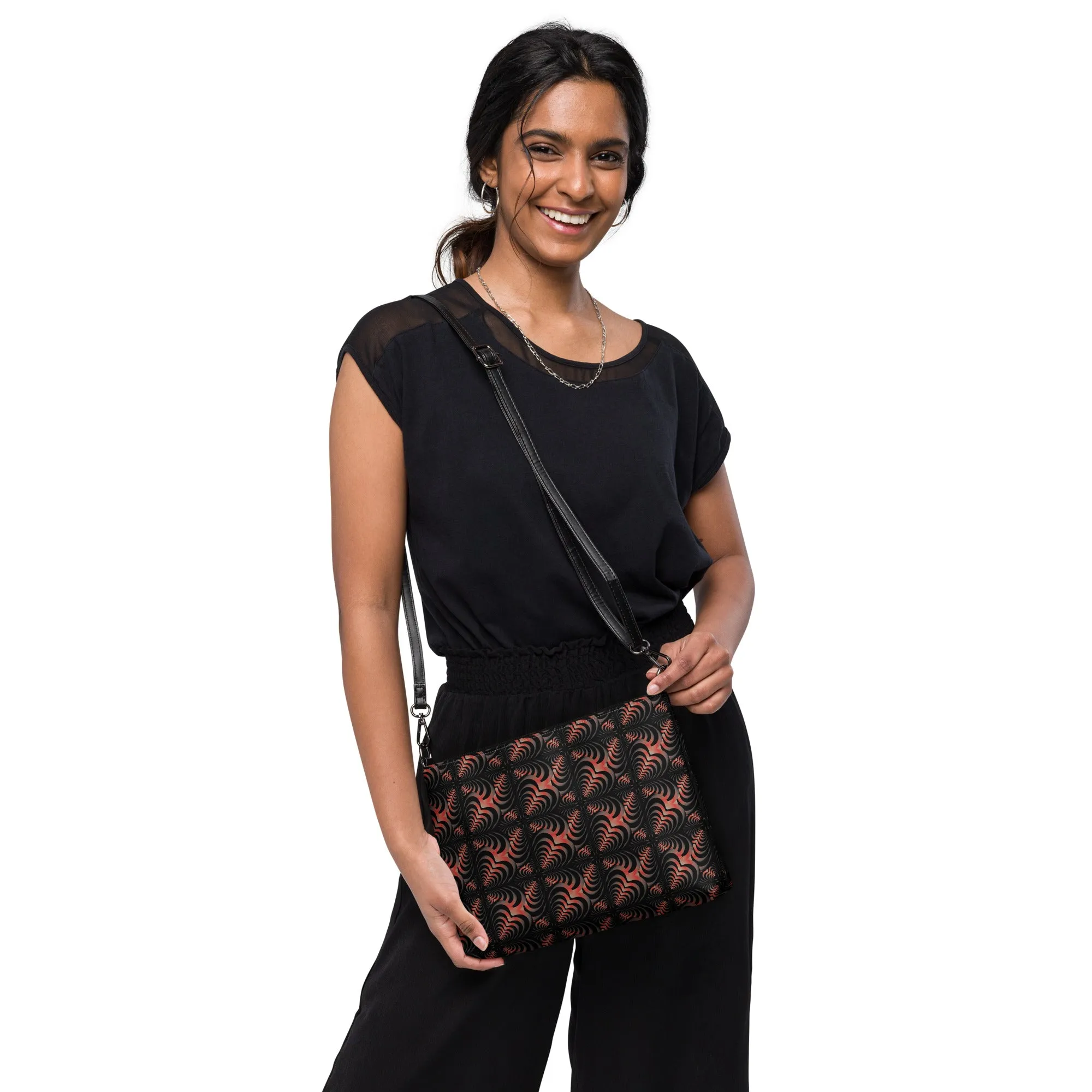 Zebra Love™ in Red gradient 1, Crossbody bag